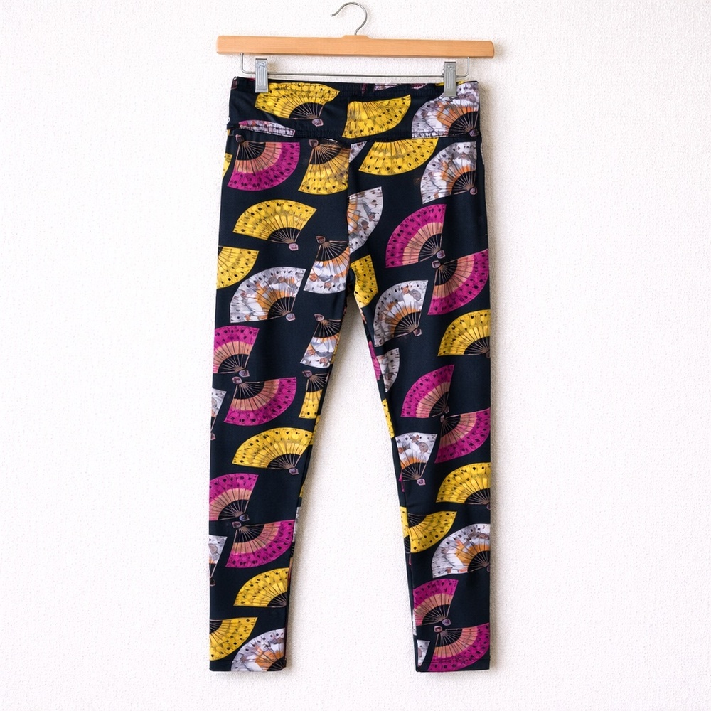 Lula Roe Colorful Fan Patterned Leggings. One size. Good Condition.